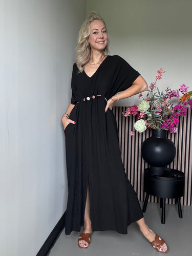 Kastgeluk jurk viscose stone